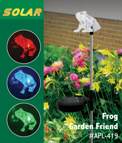 Frog Solar Garden Stake Light