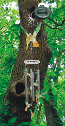 Hummingbird Solar Wind Chimes
