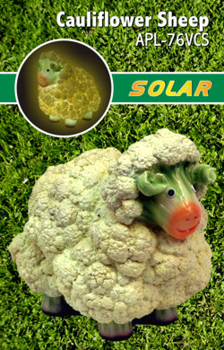 Solar Cauliflower Sheep Lawn Ornament